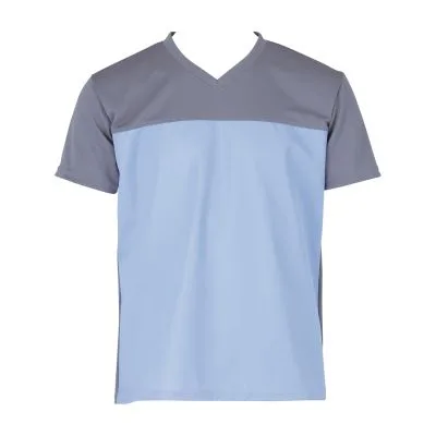 入浴介護Tシャツ L 入浴介助ウェア 24489701 ブルー フットマーク 403340