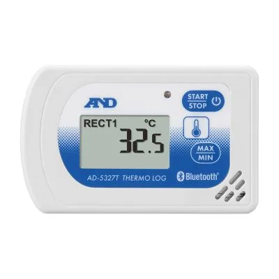 BLE温度・湿度データロガー 内蔵温度 温湿度計 25217402 エー・アンド・デイ AD-5327T