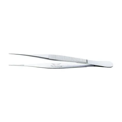 W印眼科ピンセット 無鈎 鑷子 05289000 渡辺医科器械製作所 E-110 ステンレス 110MM