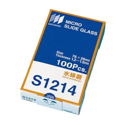 スライドグラス 水縁磨 t1.3 スライドガラス 24901800 松浪硝子工業 S012140 100マイ