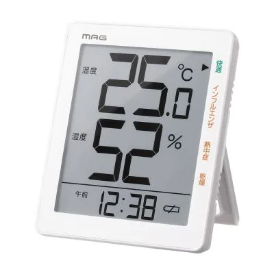 MAGデジタル温度湿度計 24869200 TH-105-WH ホワイト