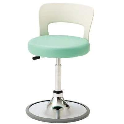 マツヨシ クランケチェア 背付 診察椅子 25301601 ミントグリーン 松吉医科器械 MY-N3230RB プロテクター付 ラバーベース付