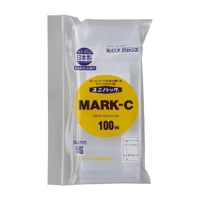 ユニパック マーク C チャック付ポリ袋 25369402 セイニチ MARK-C 100X70 100マイ